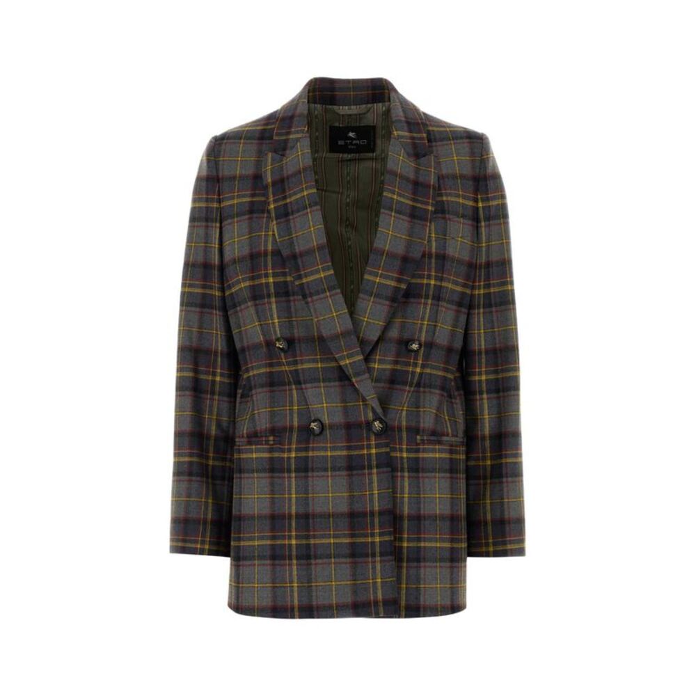 Etro Women Embroidered Stretch Wool Blazer